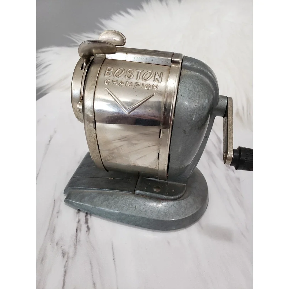 Vintage Boston Champion Pencil Sharpener Desktop Office School Classroom